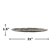 Bergamo Art 21 Inch Wide Decorative Handmade Aluminum Modern Tray
