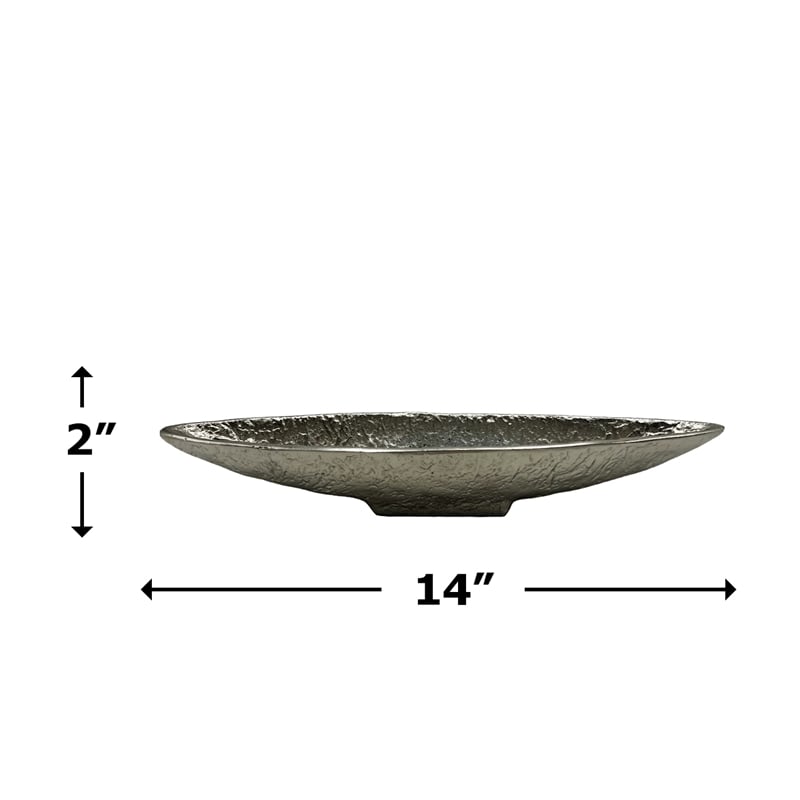Bergamo Art 14 Inch Wide Decorative Handmade Aluminum Modern Tray