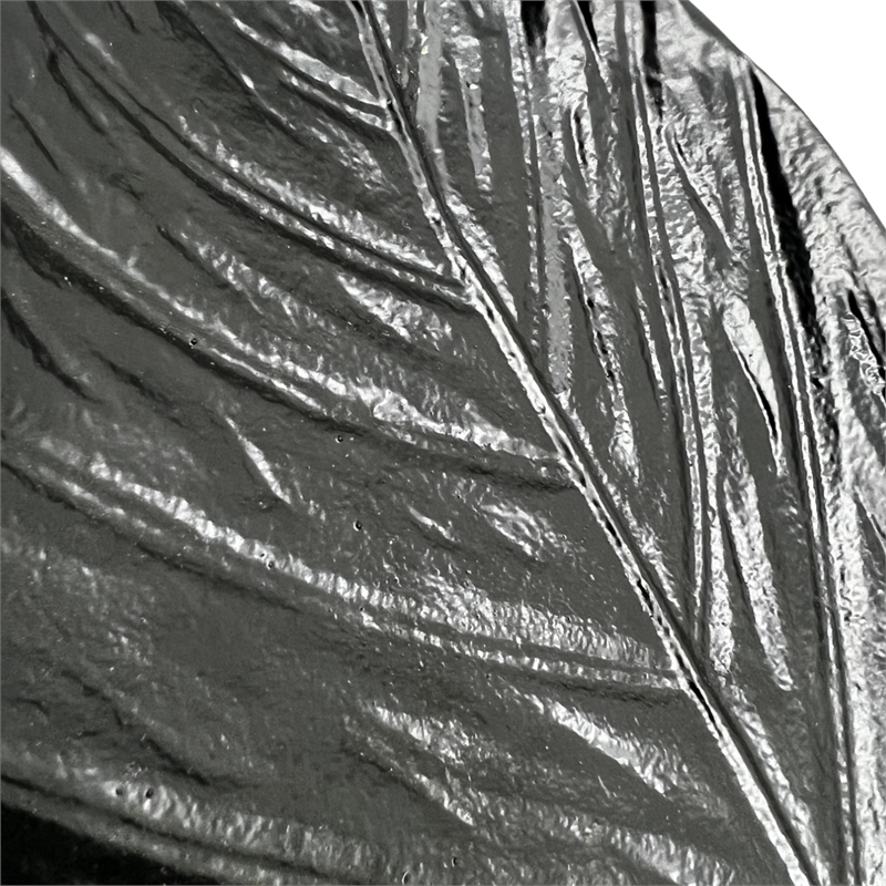 Bergamo Art 21 Inch Wide Decorative Handmade Aluminum Modern Leaf Tray