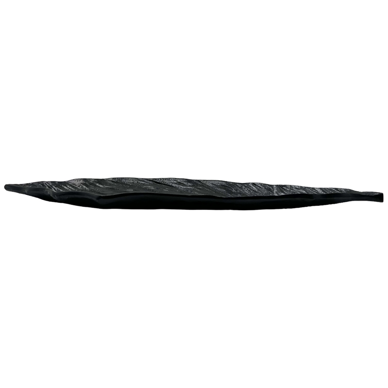 Bergamo Art 21 Inch Wide Decorative Handmade Aluminum Modern Leaf Tray