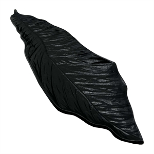 Bergamo Art 21 Inch Wide Decorative Handmade Aluminum Modern Leaf Tray