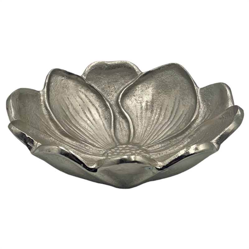 Bergamo Art 11 Inch Wide Decorative Handmade Aluminum Modern Lotus Flower Bowl