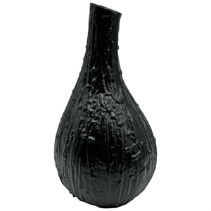 Bergamo Art 12&quot Tall Decorative Handmade Aluminum Bottle Flower Vase in Black