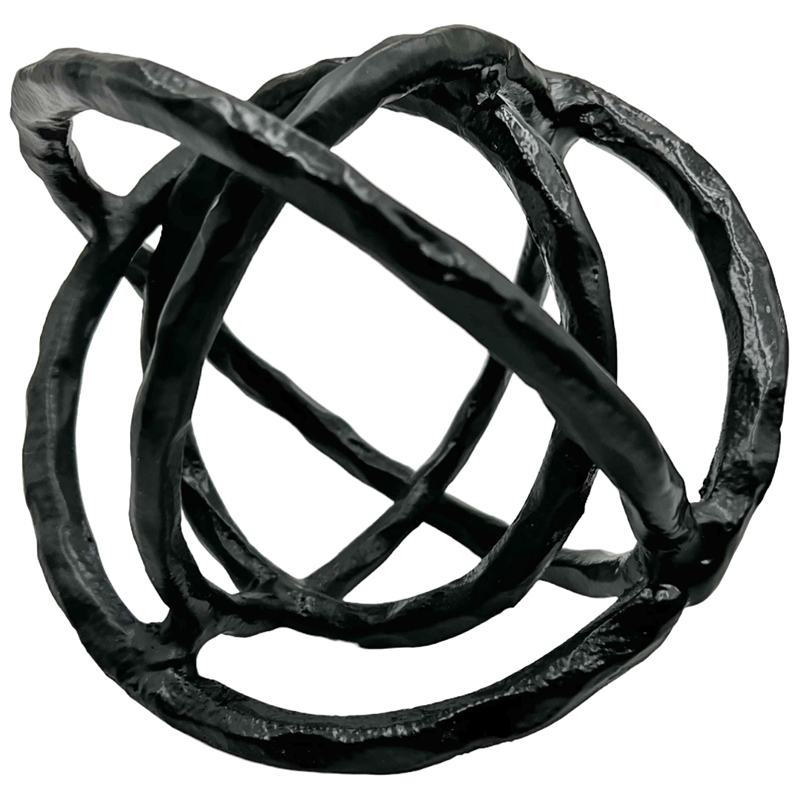 Bergamo Art Decorative Handmade Aluminum 8 inch Abstract Round Sculpture
