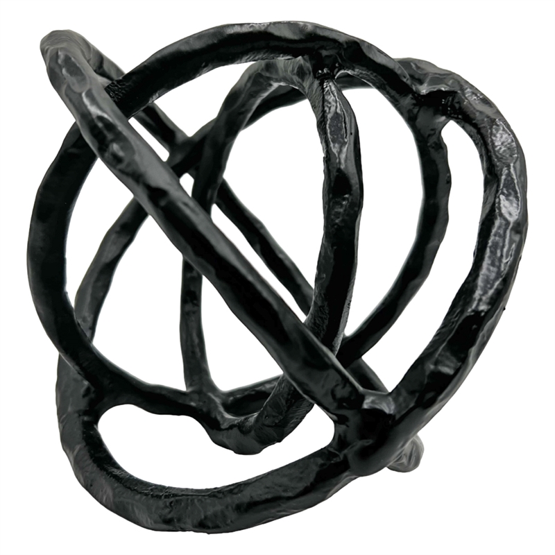 Bergamo Art Decorative Handmade Aluminum 8 inch Abstract Round Sculpture