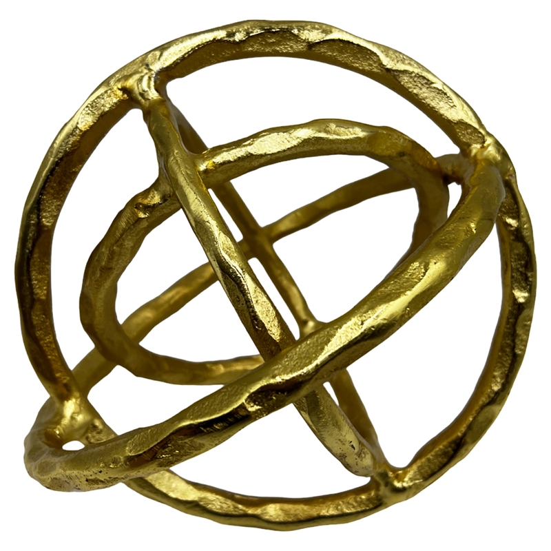 Bergamo Art Decorative Handmade Aluminum 8 inch Abstract Round Sculpture