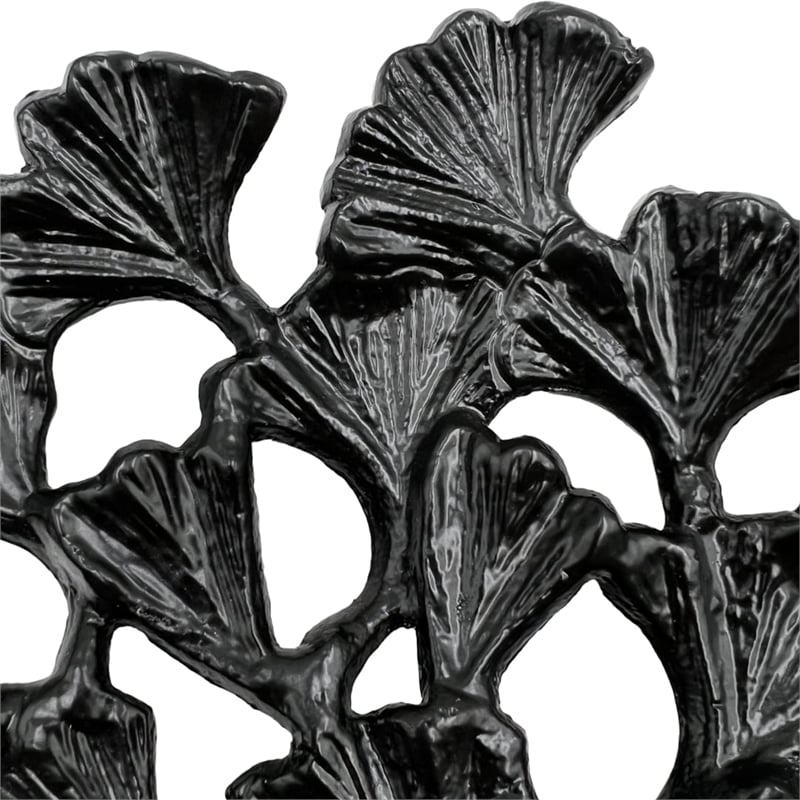 Bergamo Art 11.5 Inch Wide Decorative Handmade Aluminum Leaf Platter