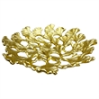 Bergamo Art 11.5 Inch Wide Decorative Handmade Aluminum Leaf Platter