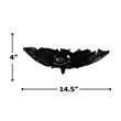 Bergamo Art 15 Inch Wide Decorative Handmade Aluminum Ginkgo Leaf Bowl