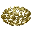 Bergamo Art 15 Inch Wide Decorative Handmade Aluminum Ginkgo Leaf Bowl