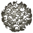 Bergamo Art 15 Inch Wide Decorative Handmade Aluminum Ginkgo Leaf Bowl
