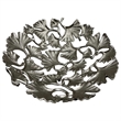 Bergamo Art 15 Inch Wide Decorative Handmade Aluminum Ginkgo Leaf Bowl