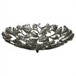 Bergamo Art 15 Inch Wide Decorative Handmade Aluminum Ginkgo Leaf Bowl