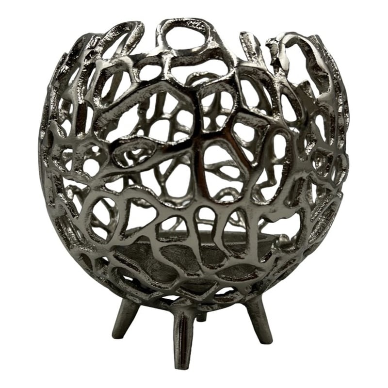 Bergamo Art Decorative Handmade Aluminum Round Votive Candle holder Set of 2