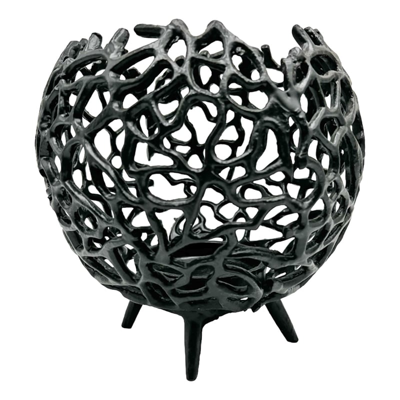 Bergamo Art Decorative Handmade Aluminum Round Votive Candle holder Set of 2