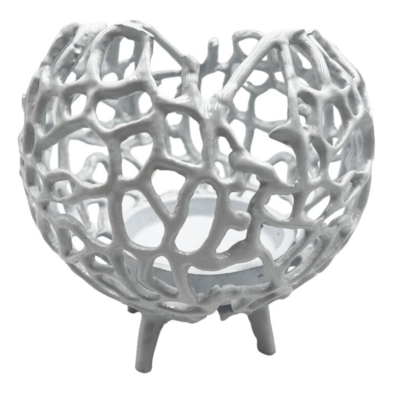 Bergamo Art Decorative Handmade Aluminum Round Votive Candle holder Set of 2