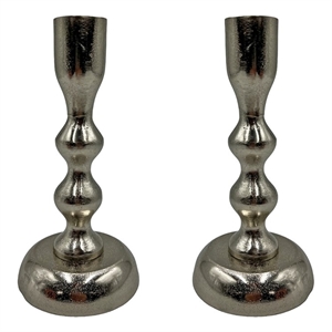 Bergamo Art 7 Inch Decorative Handmade Aluminum Modern Candle holder Set of 2
