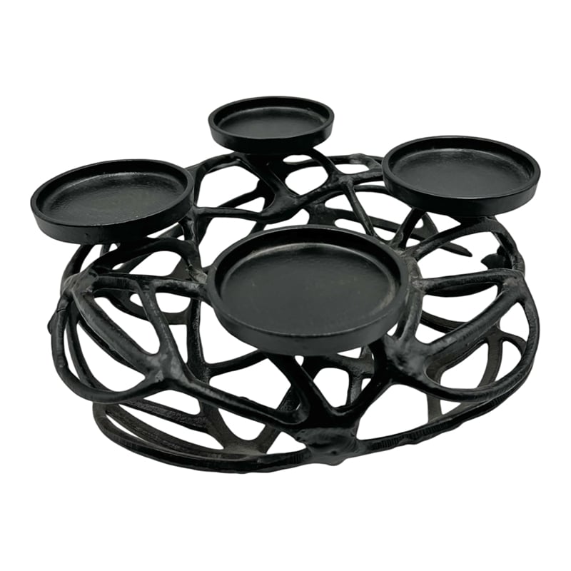 Bergamo Art 12 Inch Decorative Handmade Aluminum Modern T-Light Candle holder