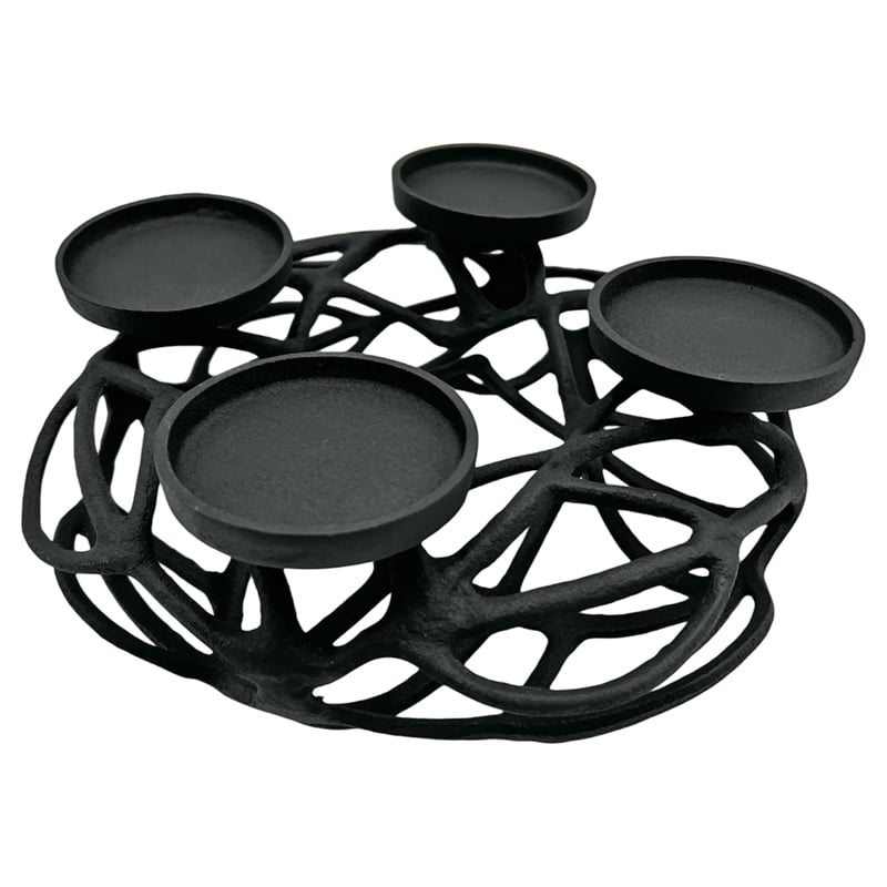 Bergamo Art 12 Inch Decorative Handmade Aluminum Modern T-Light Candle holder