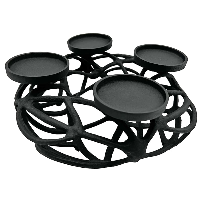 Bergamo Art 12 Inch Decorative Handmade Aluminum Modern T-Light Candle holder