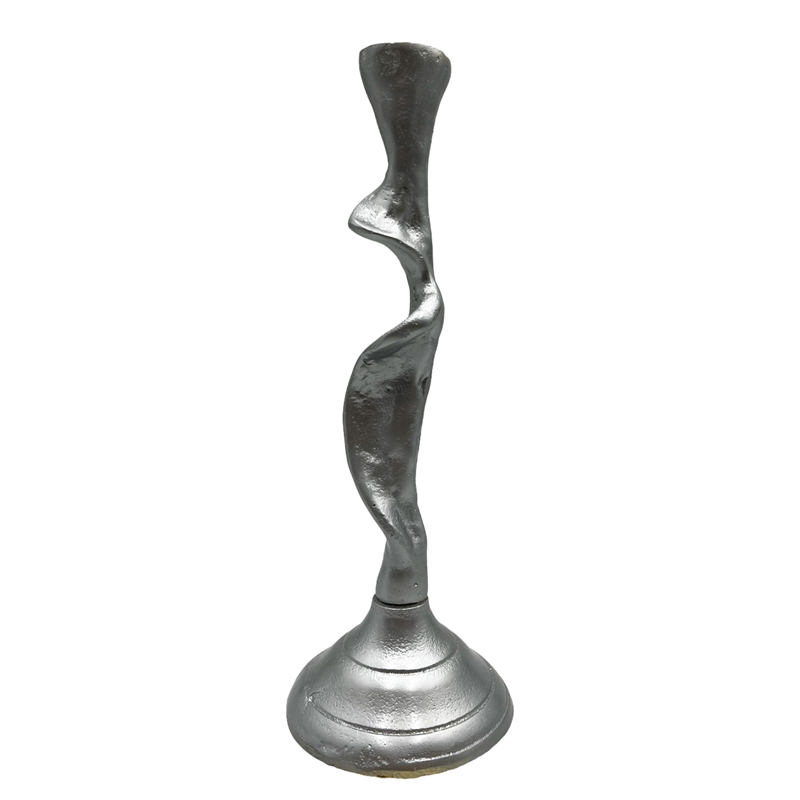 Bergamo Art 14 Inch Decorative Handmade Aluminum Artistic Candle holder Set of 2