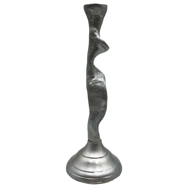 Bergamo Art 14 Inch Decorative Handmade Aluminum Artistic Candle holder Set of 2