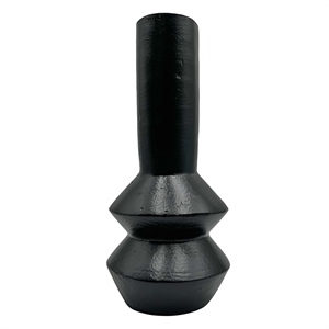 Bergamo Art 8&quot High Decorative Handmade Aluminum Modern Flower Vase in Black