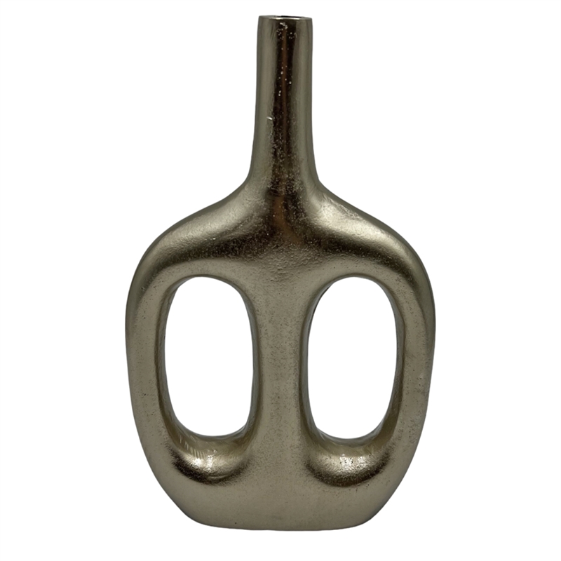 Bergamo Art 15 Inch Tall Decorative Handmade Aluminum Skinny Jug Flower Vase