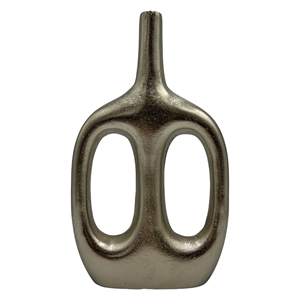 Bergamo Art 15 Inch Tall Decorative Handmade Aluminum Skinny Jug Flower Vase