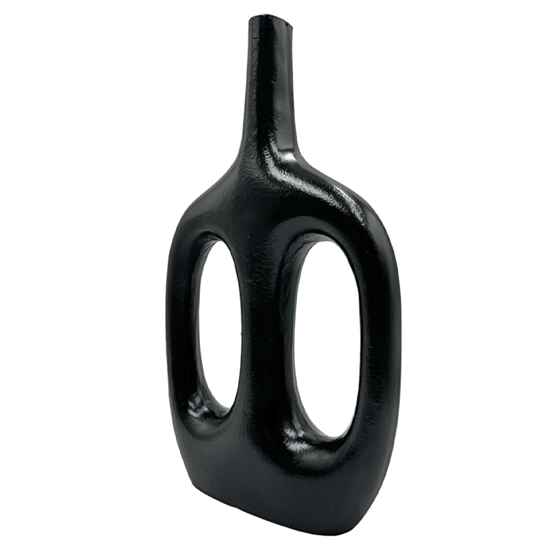 Bergamo Art 15 Inch Tall Decorative Handmade Aluminum Skinny Jug Flower Vase