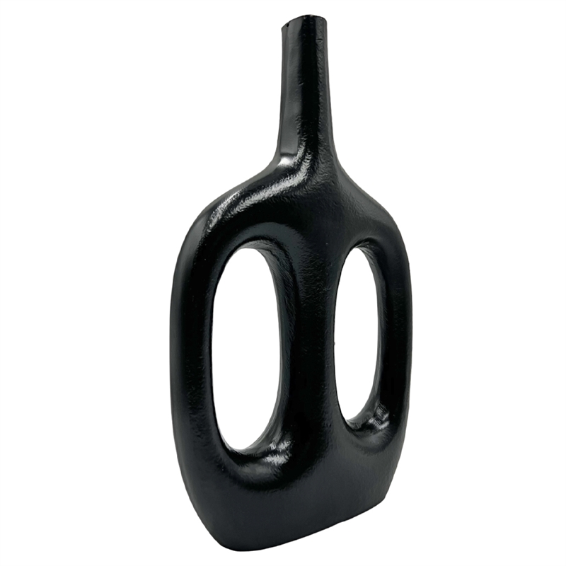 Bergamo Art 15 Inch Tall Decorative Handmade Aluminum Skinny Jug Flower Vase