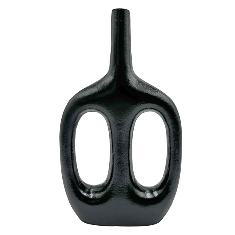 Bergamo Art 15 Inch Tall Decorative Handmade Aluminum Skinny Jug Flower Vase