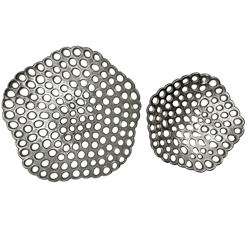 Bergamo Art Set of 2 Decorative Handmade Aluminum Pentagon Bowl