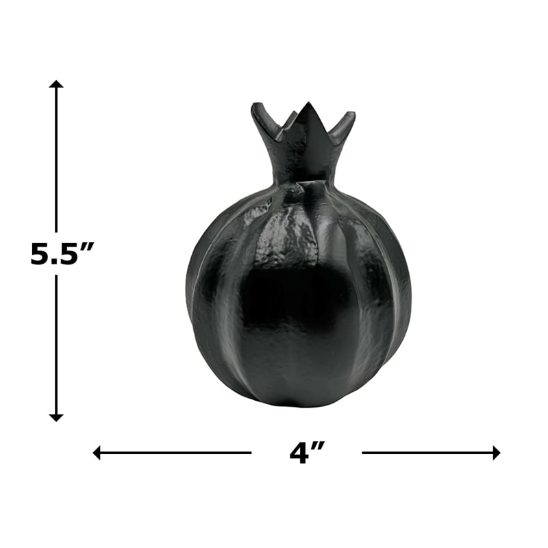 Bergamo Art 6 Inch Tall Decorative Handmade Aluminum Pomegranate Flower Vase