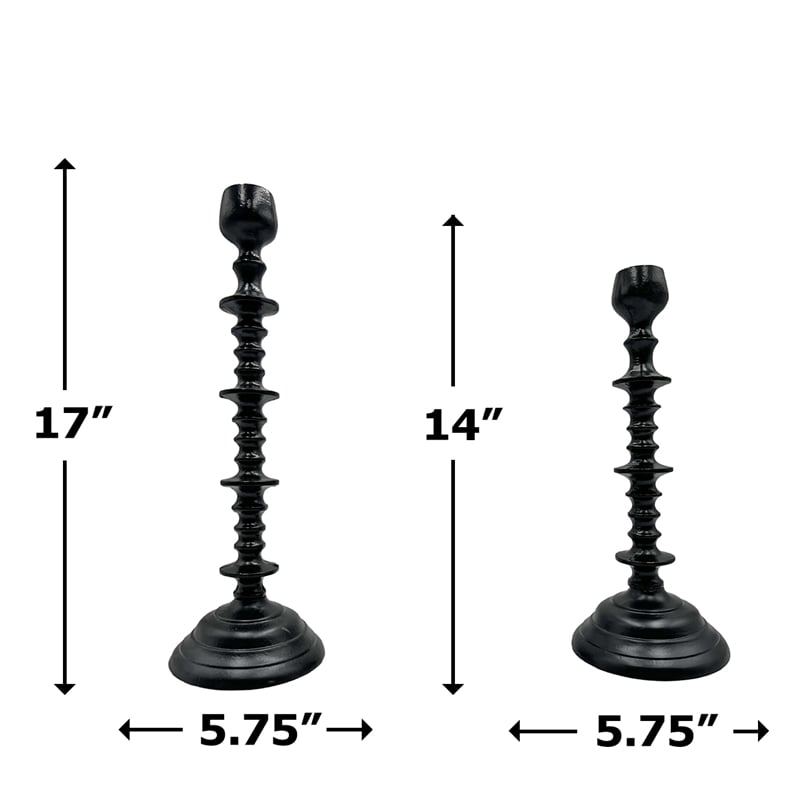 Bergamo Art Set of 2 Decorative Handmade Aluminum Artistic Candle holder