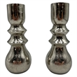 Bergamo Art 7 Inch Decorative Handmade Aluminum Modern Candle holder Set of 2