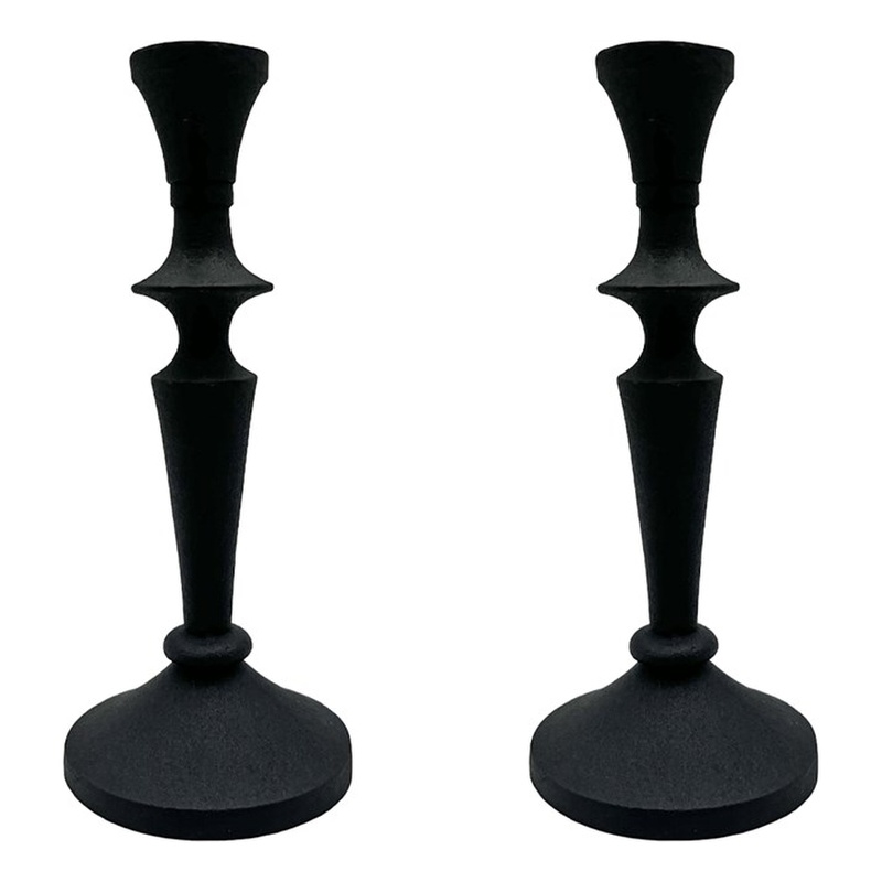 Bergamo Art 8 Inch Decorative Handmade Aluminum Artistic Candle holder Set of 2