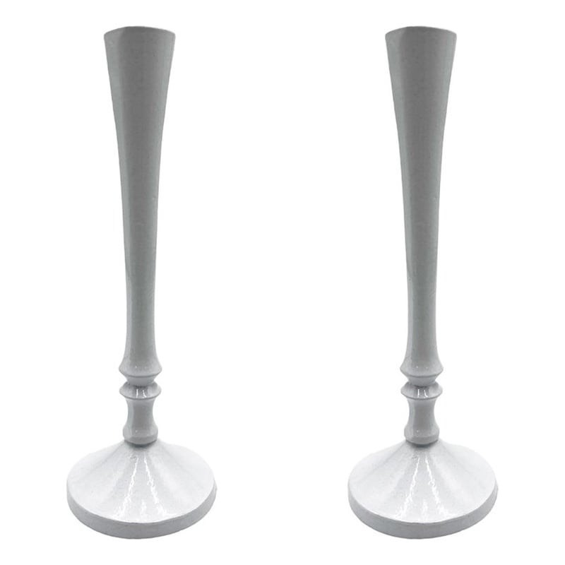 Bergamo Art 10 Inch Decorative Handmade Aluminum Stylish Candle holder Set of 2