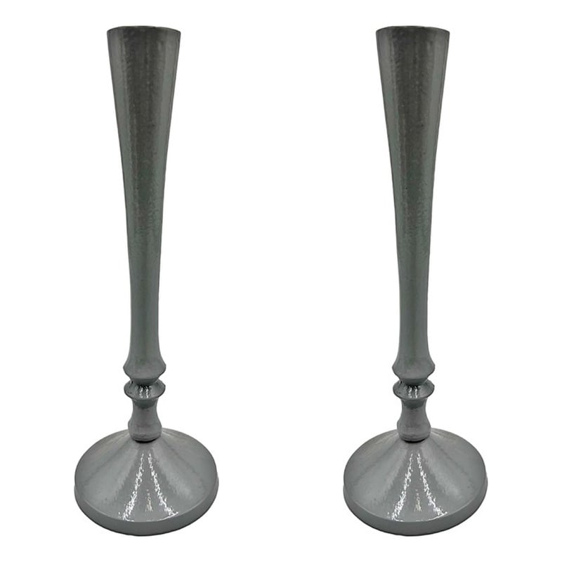 Bergamo Art 10 Inch Decorative Handmade Aluminum Stylish Candle holder Set of 2