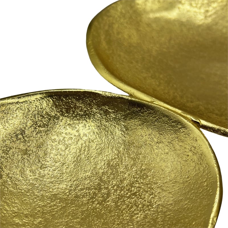 Bergamo Art Aluminum Irregular Round Wall Art Decoration in Gold