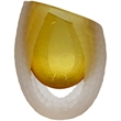 Bergamo Art Handmade Glass Vase in Amber