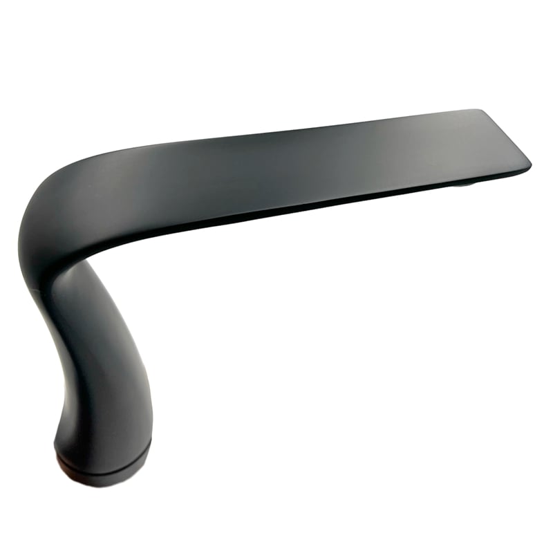 Bergamo Art Matte Black Brass Bathroom Faucet with Purple Amethyst Handles