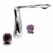 Bergamo Art Chrome Brass Bathroom Faucet with Purple Amethyst Handles