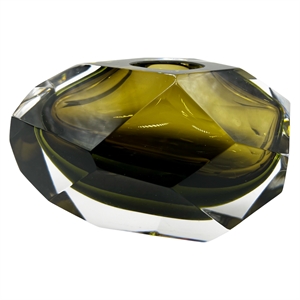 Bergamo Art 4&quot High Premium Contemporary Glass Vase for Flowers in Brown