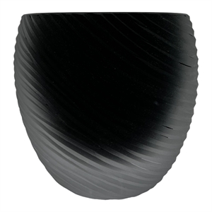 Bergamo Art 5&quot High Premium Contemporary Glass Vase for Flowers in Black