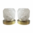 Bergamo Art Gold Brass Bathroom Faucet with White Rock Crystal Handles