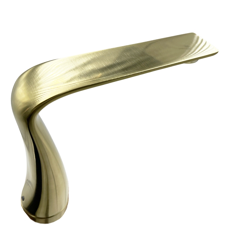 Bergamo Art Gold Brass Bathroom Faucet with White Rock Crystal Handles