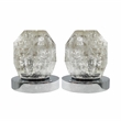 Bergamo Art Chrome Brass Bathroom Faucet with White Rock Crystal Handles