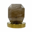 Bergamo Art Gold Brass Bathroom Faucet with Dark Rock Crystal Handles