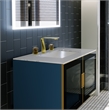 Bergamo Art Gold Brass Bathroom Faucet with Dark Rock Crystal Handles